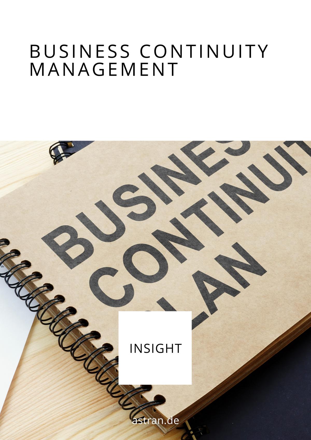 Business Continuity Management - Deckblatt en